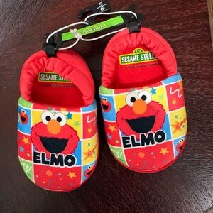 Sesame Street Elmo Kids Slippers - Red